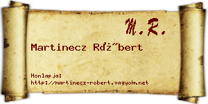 Martinecz Róbert névjegykártya