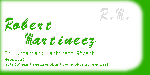 robert martinecz business card
