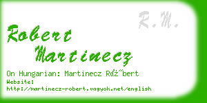 robert martinecz business card